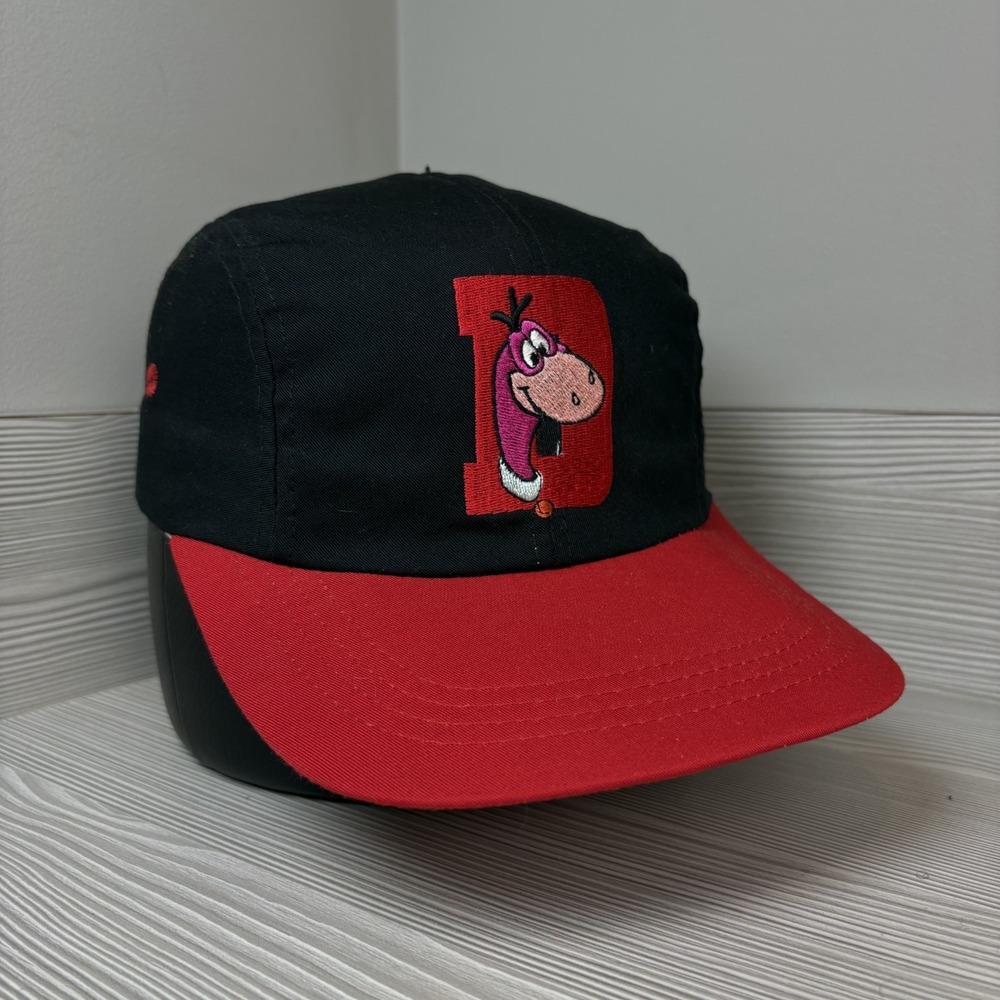 Vintage 90's Hanna Barbera Flintstones Hat Dino Dinosaur Cap Snapback Adjustable